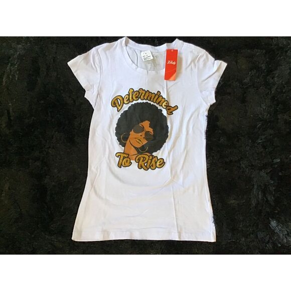3 Forty White T Shirt Size L Jr African American Woman Motivation Affirmation - Picture 1 of 5